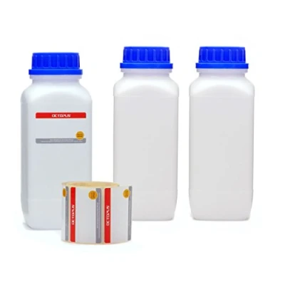 Immagine di Octopus Bottiglie a Bocca Larga con Tappi Vite, boccette chimiche, da Laboratorio di 3X 1000 ml