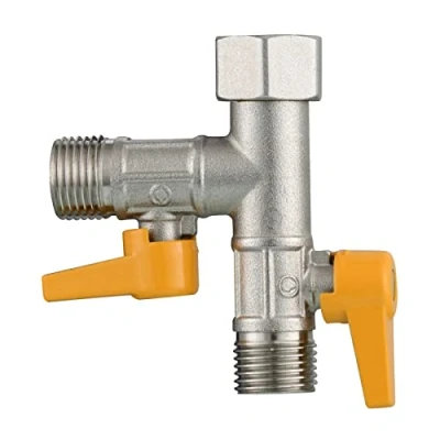 Immagine di CIENCIA Valvola a 3 vie con attacco T 1/2, doccetta e doccia testa braccio per doccia, inverter vie, in ottone, adattatore rubinetto spento, DSF009