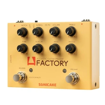Immagine di SONICAKE Pedale di riverbero per chitarra acustica preamplificatore analogico digitale A Factory