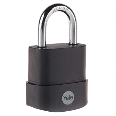 Immagine di Yale Lucchetto di massima sicurezza resistente agli agenti atmosferici Y227B/45/122/1 corpo 45mm, arco in acciao al boro, 3 chiavi