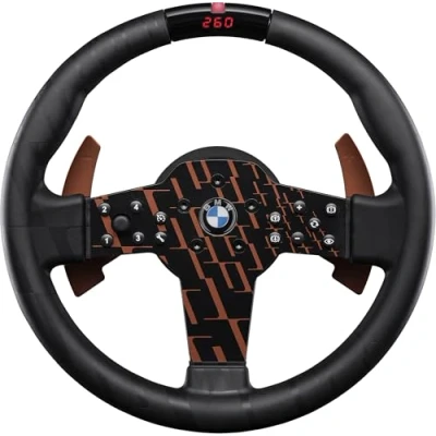 Immagine di FANATEC CSL ELITE Volante da Corsa Con Licenza Ufficiale BMW Sim Impugnatura Gommata, LED RevStripe, Menu di Messa a Punto, Leva del Cambio in Metallo per PC, PS5, PS4