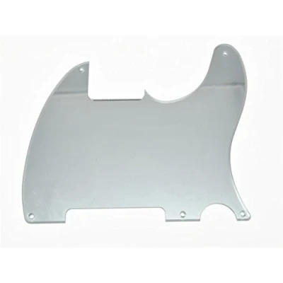 Immagine di KAISH Silver Mirror 5 fori Tele Blank Pickguard Scratch Plate No Pickup Hole per Fender Esquire