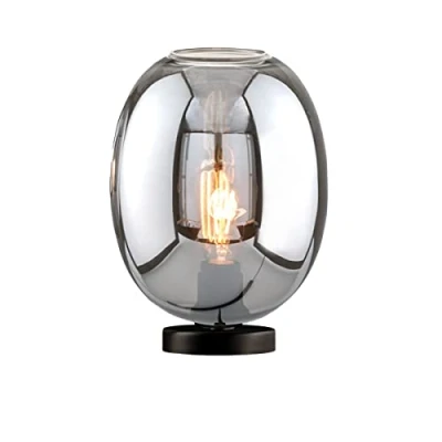 Immagine di Fischer &amp; Honsel Lampada da tavolo, Naylanero sabbiavetro fumoaltezza: 27,00 cm, diametro: 21,00 cmcon interruttore a filo 1 x E27 max. 40,0 Watt50644