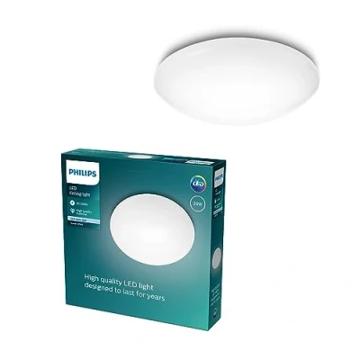 Immagine di Philips LED Suede Lampada da Soffitto, 24 W, Luce Bianca Fredda, Non Dimmerabile, Bianco