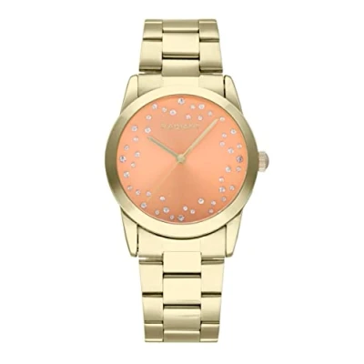 Immagine di Radiant Collezione Fiji Orologio analogico e in cuarzo. da polso per donna. con bracciale quadrante dorato cinturino acciaio inossidabile. Dimensioni 36mm. 3ATM.