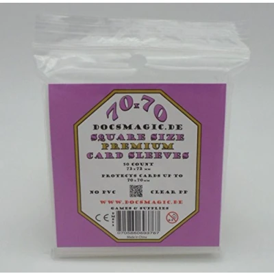Immagine di docsmagic.de 50 Premium Small Square Board Game Sleeves 70 x 72