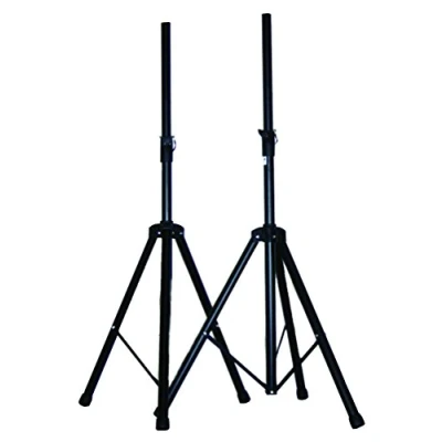 Immagine di Ibiza SS01B 2 supporti per diffusori in alluminio max 1,80 m e 30 kg Custodia il trasporto inclusa Nero