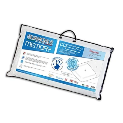 Immagine di V.I.P. VERY IMPORTANT PILLOW Cuscino VIP, Effetto Fresco, 42x72, Bianco 100% Viscolattice, Made in Italy, Federa 70% Poliestere, 30% Freeze