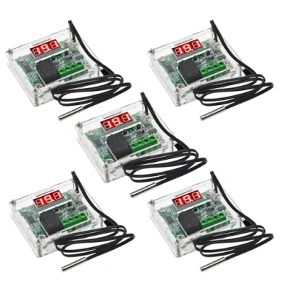 Immagine di 5 pezzi LED termostato digitale, 12 V W1209, modulo regolatore di temperatura con alloggiamento, digitale sensore impermeabile, sonda riscaldamento/raffreddamento