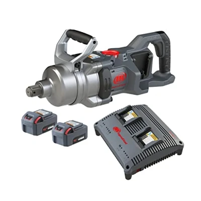 Immagine di Ingersoll Rand Avvitatore a Impulsi W9491 K2E EU, 1 20 V, Cacciavite Percussione con Incudine Corta, Cordless, Set (2) Batterie Li Ion 5.0 Ah e Doppio Caricatore