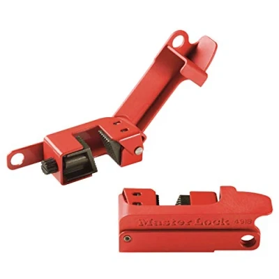 Immagine di Master Lock 491B Blocco interruttore elettrico Grip tight per installazioni elettriche levette alte e larghe, 13 x 7 2 cm