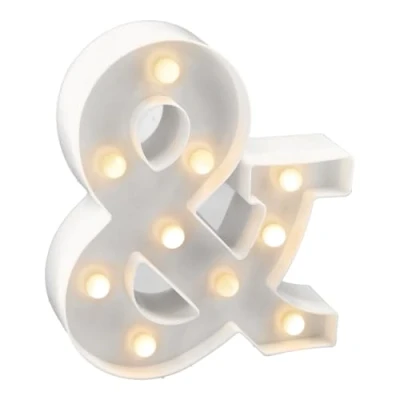 Immagine di JANDEI Lettere LED, Numeri Luminosi, Figura a Cuore, 22cm, con Luce Calda per Decorazione e Atmosfera, Luci Notturne Scrivania, Compleanni, Matrimoni, Vetrine. Funzionano batterie AA (&amp;)