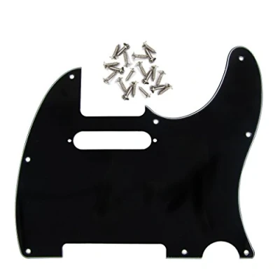 Immagine di IKN 8 fori 3 STi Nero TL Pickguard singolo bobina il collo foro taglio piastra Guardia con montaggio viti per la sostituzione della TE standard FD USA/Messico