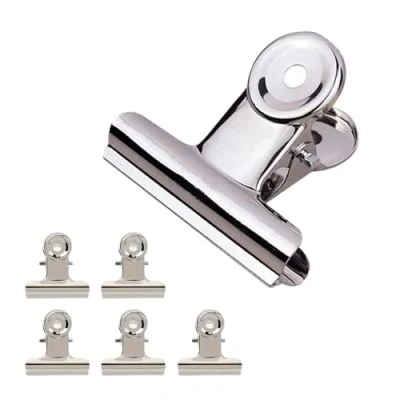 Immagine di 5 PZ Mollette Chiudi Sacchetti, Graffette da Cucina, Clip in Acciaio Inox 38 mm Mantieni Cibo Fresco per Biscotti, caffè, Pane, Snack, Patatine,