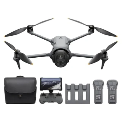 Immagine di DJI Mavic 4 Pro Combo Creator 512 GB con RC 2, drone tripla fotocamera dotato di Hasselblad da 100 MP CMOS 4/3, volo fino a 51 minuti, tre batterie, hub ricarica e altro