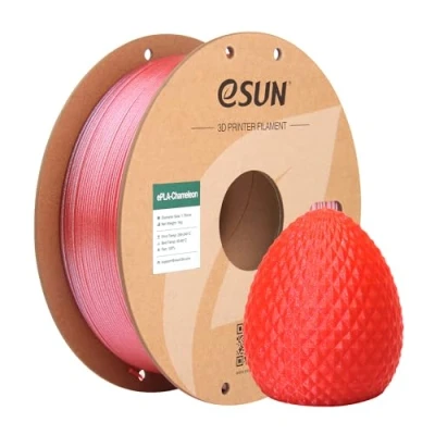 Immagine di eSUN Filamento Chameleon PLA 1,75 mm, per Stampanti 3D Glitterato, Precisione Dimensionale +/ 0,05 Bobina da 1 kg (2,2 libbre) 3D, Rosso Lampone