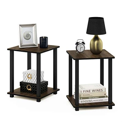 Immagine di Furinno Simplistic Tavolino, set di due, noce Columbia/nero