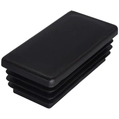 Immagine di SKIR&#039;CO tappi rettangolari in plastica, 30 x 60 mm, opachi, inserti per tubi rettangolari, pali di recinzione, colore nero RAL 9005, 18 pezzi