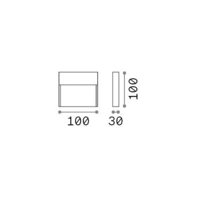 Immagine di Ideallux Ideal Lux Applique da esterno a LED Dedra, marrone, 10 x cm