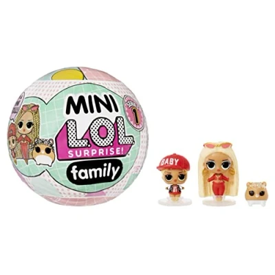 Immagine di L.O.L. Surprise! OMG Mini Family Collection ASSORTIMENTO Replica di Bambola alla Moda, Lil Sis e Animale Domestico, con Accessori Confezione 2 in 1 da Collezionare età: 4+ Anni