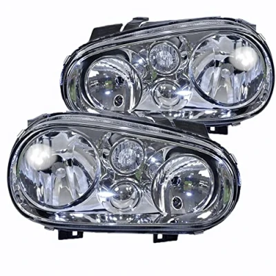 Immagine di BESTPRICE 2x fari principali anteriori sinistro + destro H1 / H7 senza servomotore, compatibili con VW GOLF IV (1J1), Cabriolet (1E7), Variant (1J5)