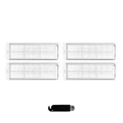 Immagine di INF Confezione da 4 filtri per aspirapolvere Xiaomi Robot Vacuum Mop 2S/Mop P/Mop Pro/XMSTJQR2S/STYTJ02YM, HEPA, 1 spazzola la pulizia