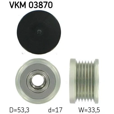 Immagine di SKF VKM 03870 Puleggia Alternatore 33,5 BMW: 3 Touring, 1 Hatchback, Sedan