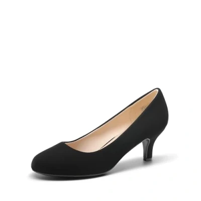 Immagine di DREAM PAIRS Scarpe con Tacco Classico da Donna in PU, Comode Donna, col Eleganti,Size 38,Nero/Nabuk,LUVLY