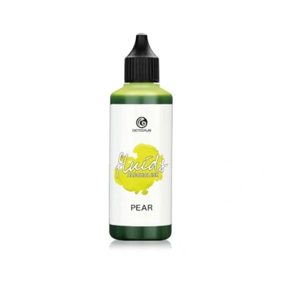 Immagine di Octopus 100 ml Fluids Alcohol Ink PEAR, inchiostro ad alcool per Fluid Art, argilla polimerica e Resin verde