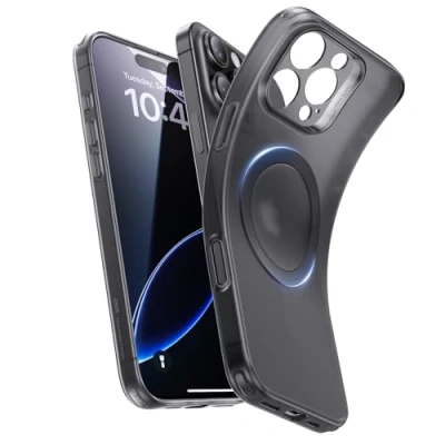 Immagine di ESR Cover per iPhone 16 Pro Max, Compatibile con MagSafe, Protezione della fotocamera, Resistente all&#039;ingiallimento e ai graffi, Custodia antiurto magnetica sottile, Serie Zero, Nero Opaco