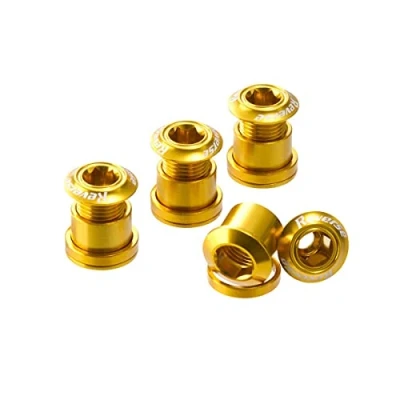 Immagine di Reverse, Vite per corona + dado in alluminio, MTB, 4 pezzi, 9 g, gold