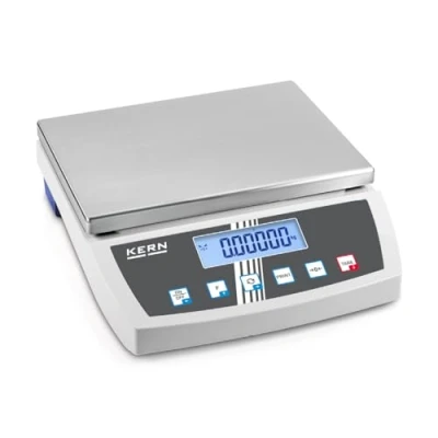Immagine di Kern FKB 8K0.1 Bilancia da tavolo ad alta risoluzione, con robusto piatto di pesata in acciaio inox, Portate [Max]: 8 kg, Divisione [d]: 0,1 g, Peso min. del pezzo [Conteggio] g/pezzo: 2 g