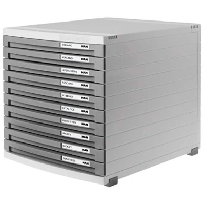 Immagine di HAN CONTUR 1510 19 Cassettiera Grigio luminescente DIN A4, B5, C4 Numero cassetti: 10