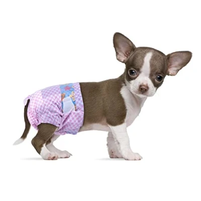 Immagine di Flying Paws pannolini usa e getta per cani, cuccioli con elastico regolabile in vita cani o gatti femminili calore, pannolino indicatore di umidità (XXS 10 conteggio)