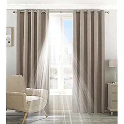 Immagine di Riva Home ECLIPSE/3RT/NAT Eclipse Tende con Occhielli, Oscuranti e Termiche, Beige (Natural), 90x54 (229x137cm), 1 Pezzo