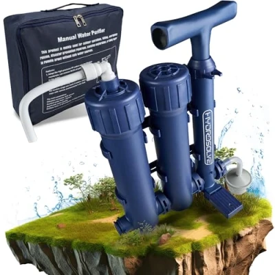 Immagine di Aora Filtro dell&#039;acqua idrosolve per esterni [pompa e tecnologia ultra filtrazione] acqua potabile sopravvivenza all&#039;aperto campeggio Attrezzature di emergenza, trattamento