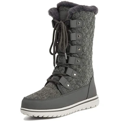 Immagine di Donna Alto Durevole Pelliccia Ecologica Inverno Pioggia La Neve Impermeabile All&#039;Aperto Vitello Stivali 6 GRE39 AYC0534
