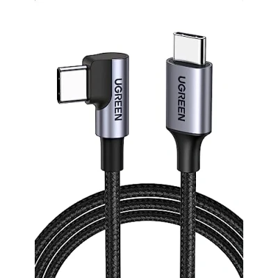 Immagine di UGREEN Cavo USB C 60W 90 Gradi, Tipo PD 3.0 Compatible con iPhone 16/15 Plus Pro Max,Galaxy S24/S23/S22, MacBook Pro/Air, iPad Pro/Air/Mini, Pixel 9/9 Pro/9 XL/8/7. 3M