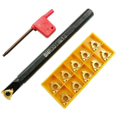 Immagine di ASZLBYM SNR0013M16 Tornio CNC Filettatura Interna Barra di Alesatura Porta Utensili Con 10pcs 16IR AG60 Inserto tornitura in carburo