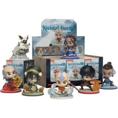 Immagine di Mighty Jaxx, Blind box con mini figure da collezione Avatar La leggenda di Aang Kwistal Fwenz, serie 1, ogni confezione contiene una casuale