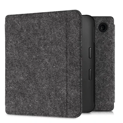 Immagine di kwmobile Custodia compatibile con Kobo Libra 2 Cover a libro per eReader Protezione Flip Case in feltro