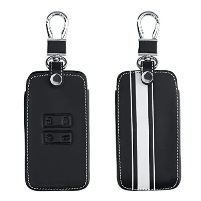 Immagine di kwmobile Custodia Compatibile con Renault 4 tasti Smart Key (solo Keyless Go) Cover Chiavi Auto Protezione Copri Telecomando Chiave Copertura Strisce Rally