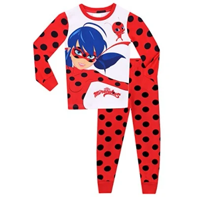 Immagine di Miraculous Pigiama Bambina Pigiami Ragazza Ladybug Pigiamone Aderente per Bambini 4 5 Anni
