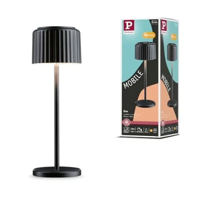 Immagine di Paulmann Else 94878 Lampada da tavolo a batteria 2.5 W Bianco caldo Nero