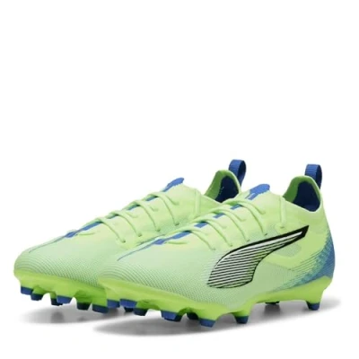 Immagine di Puma Ultra 5 PRO FG/AG JR Unisex Scarpe da calcetto con tacchetti per bambini, Taglia: 38.5, Fizzy apple/white/bluemazing Tessuto / sintetico