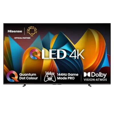 Immagine di TV Hisense 100&quot; QLED 4K 144hz 100E7NQ, Smart VIDAA U8, Dolby Vision IQ, HDR 10+ Adaptive, Game Mode PRO, Atmos 2.1 con Subwoofer, Alexa Built in, Voice, Tuner DVB T2/S2, lativù