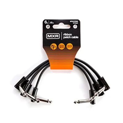 Immagine di JIM DUNLOP MXR Cavo Patch a Nastro 6 pollici 15 cm Confezione da 3, Spina Angolata 1/4 di pollice (3PDCPR06)