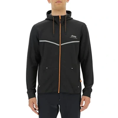 Immagine di JEEP O102620 K879 XP GIACCA TECH SWEAT CON CAPPUCCIO E TASCA FRONTALE JX22A Uomo Deep Blue/Dark G.Mel L