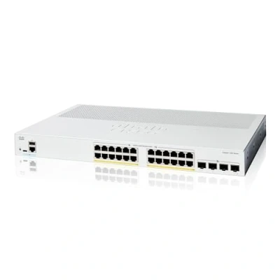 Immagine di Cisco Catalyst 1200 24P 4X Smart Switch, 24 porte GE, PoE, 4 SFP+ 10GE, protezione limitata a vita (C1200 4X)