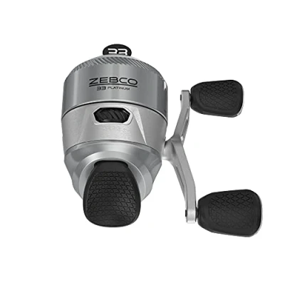 Immagine di Zebco 33 Platinum Spincast Reel, 5 cuscinetti a sfera (4 + frizione), antiinversione istantanea con un quadrante liscio regolabile trascinamento, potenti ingranaggi interamente in metallo e bobina